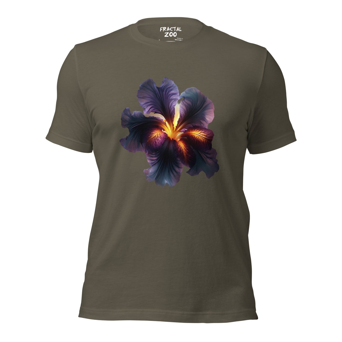 Purple Iris Unisex t-shirt | Unveil Nature's Elegance with Our Floral Charm Tee