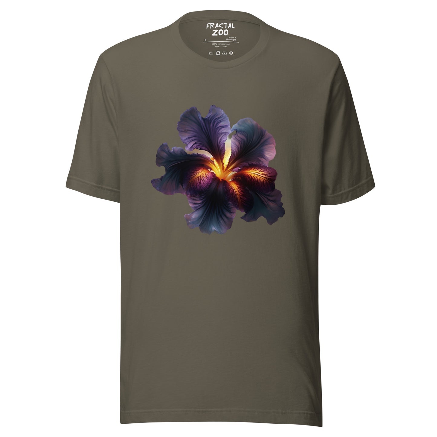 Purple Iris Unisex t-shirt | Unveil Nature's Elegance with Our Floral Charm Tee