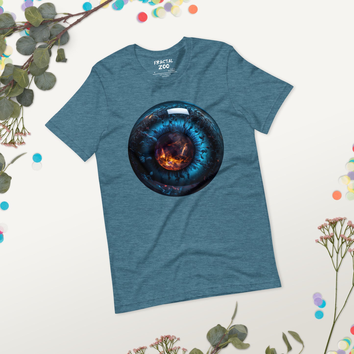 Flaming Gaze Unisex t-shirt | Make a Statement, Protect the Planet