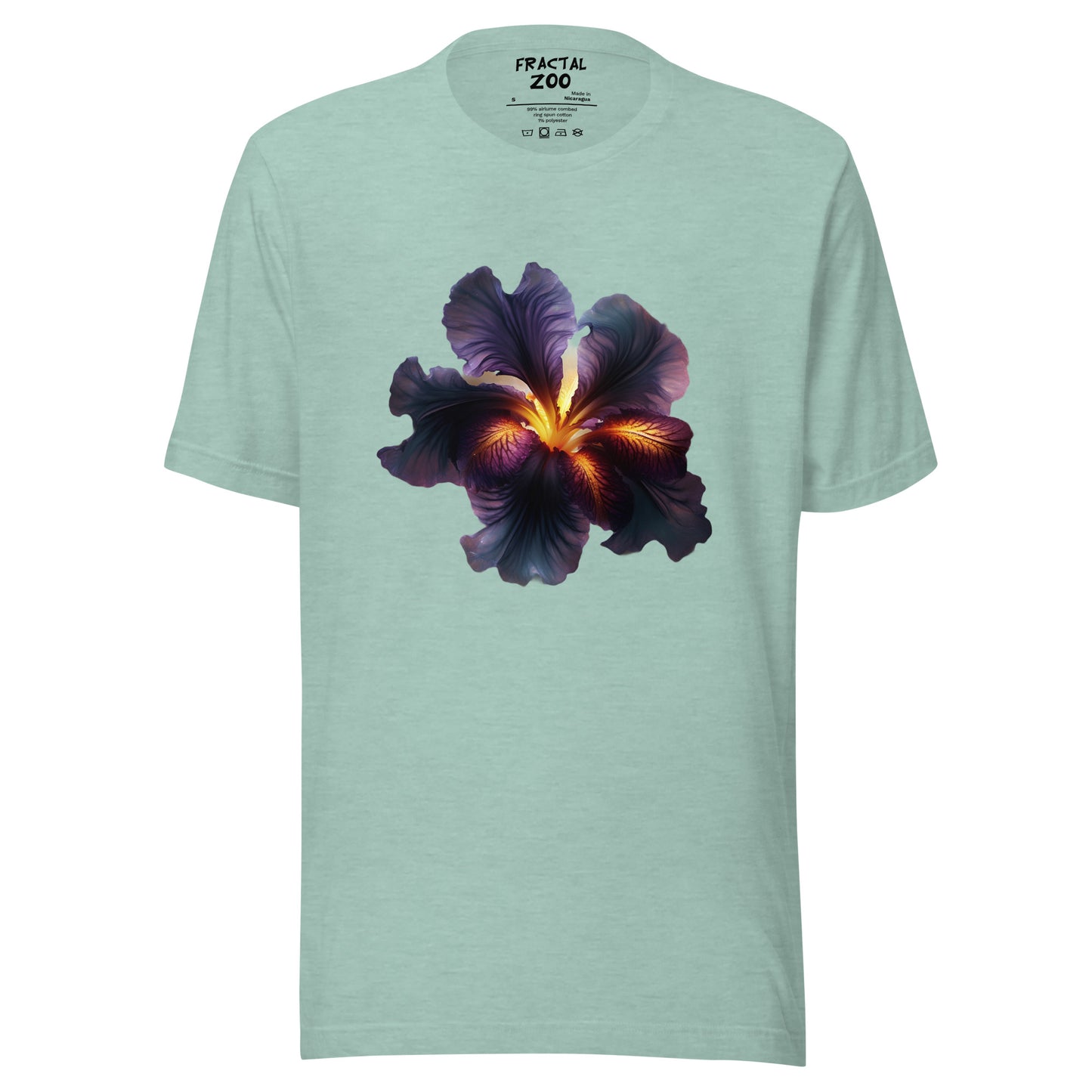 Purple Iris Unisex t-shirt | Unveil Nature's Elegance with Our Floral Charm Tee
