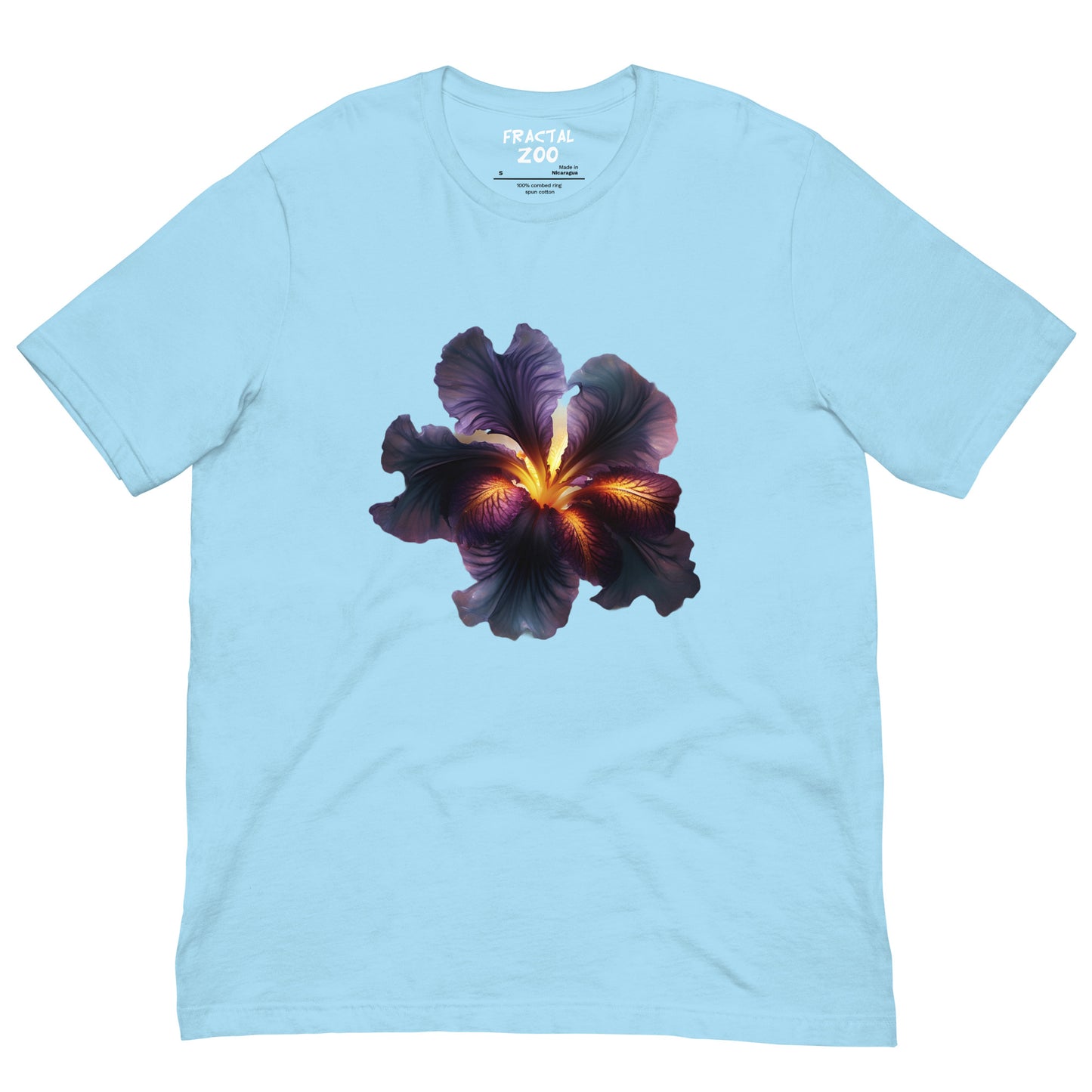 Purple Iris Unisex t-shirt | Unveil Nature's Elegance with Our Floral Charm Tee