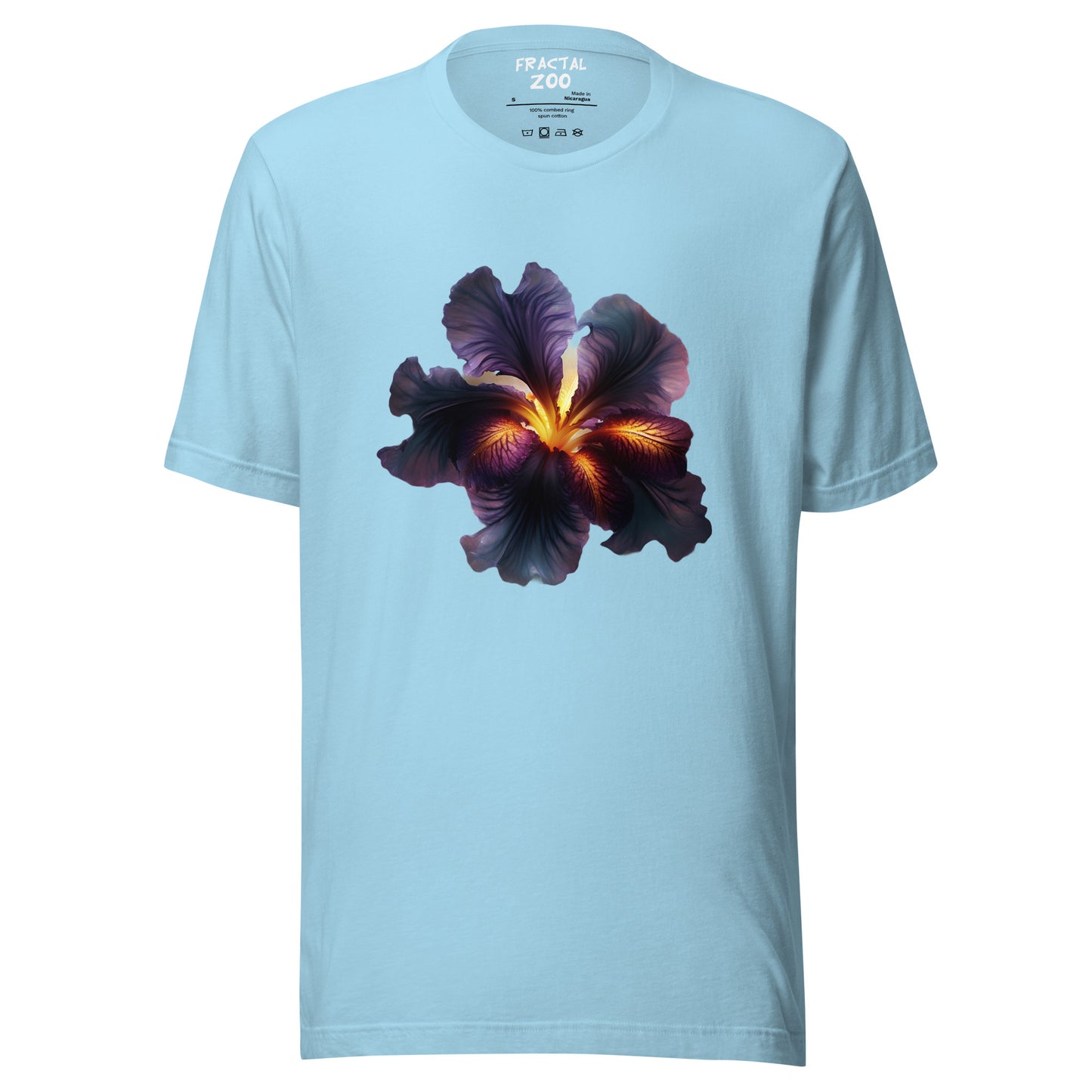 Purple Iris Unisex t-shirt | Unveil Nature's Elegance with Our Floral Charm Tee
