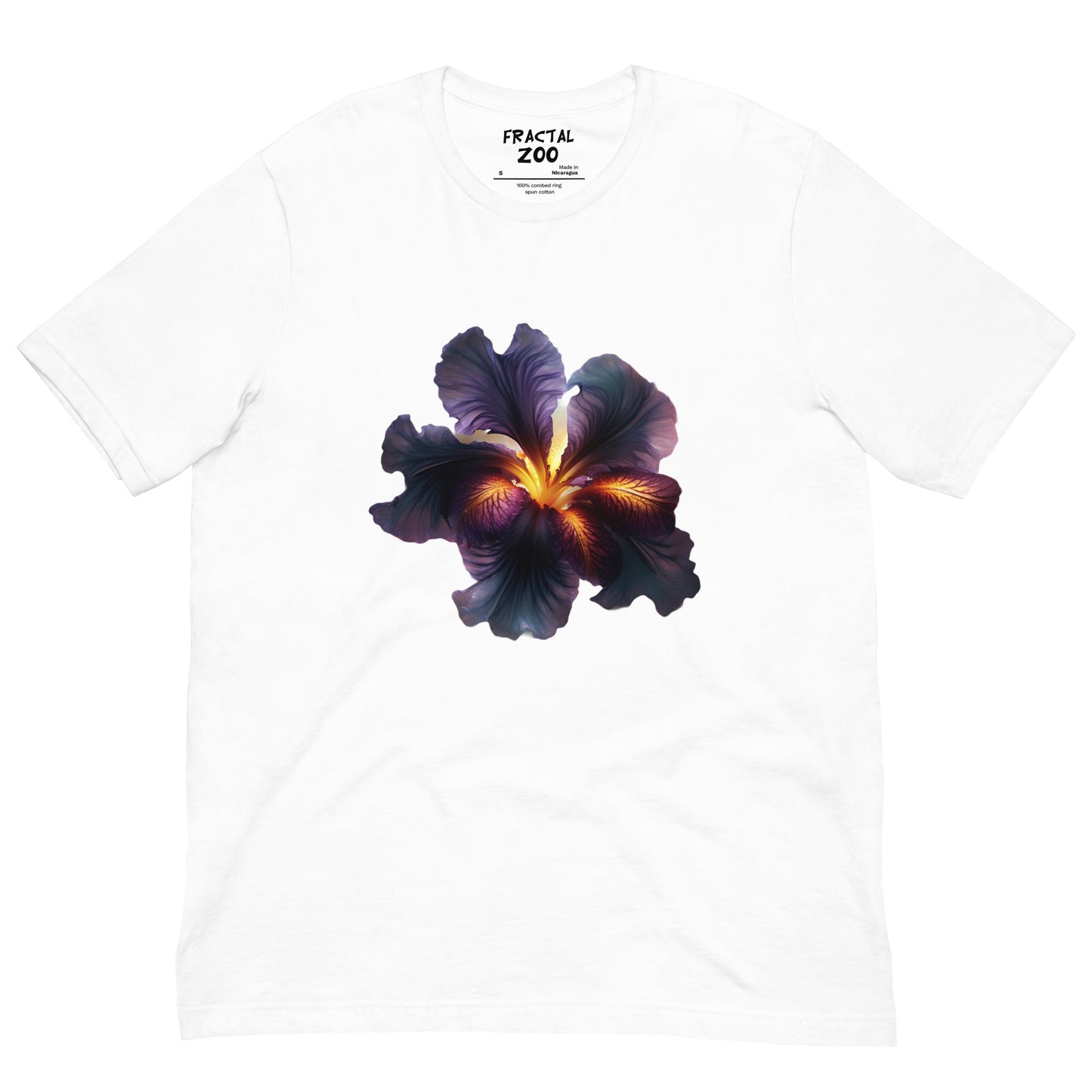 Purple Iris Unisex t-shirt | Unveil Nature's Elegance with Our Floral Charm Tee