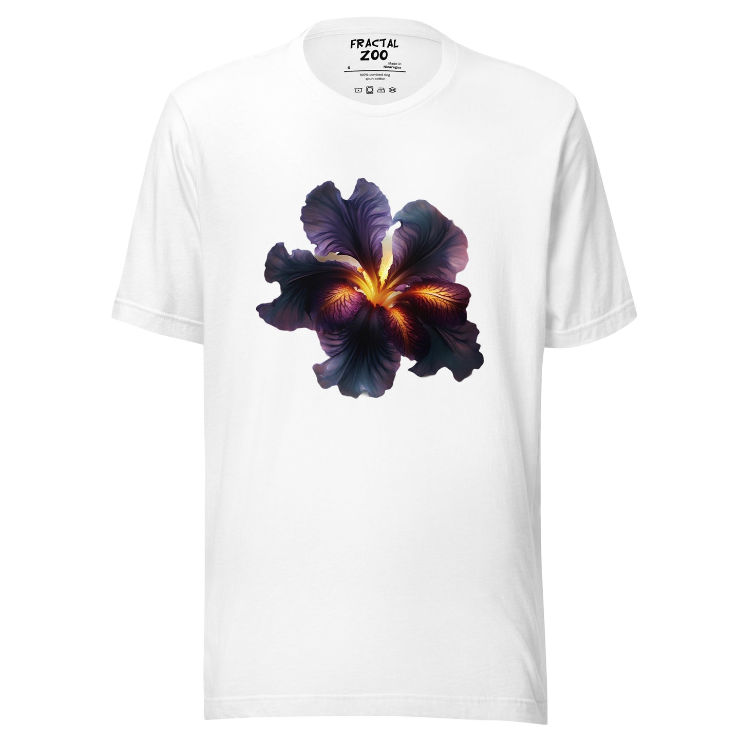Purple Iris Unisex t-shirt | Unveil Nature's Elegance with Our Floral Charm Tee