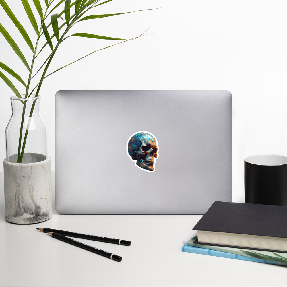 Geometric Skull Bubble-free stickers | Transform Surfaces with High-Quality stickers