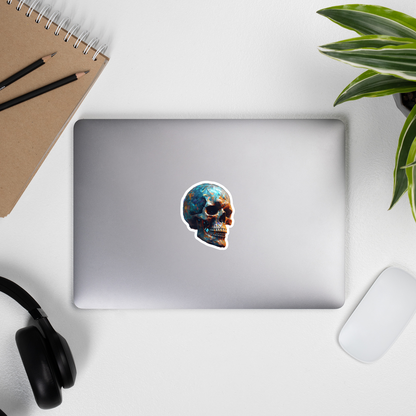 Geometric Skull Bubble-free stickers | Transform Surfaces with High-Quality stickers