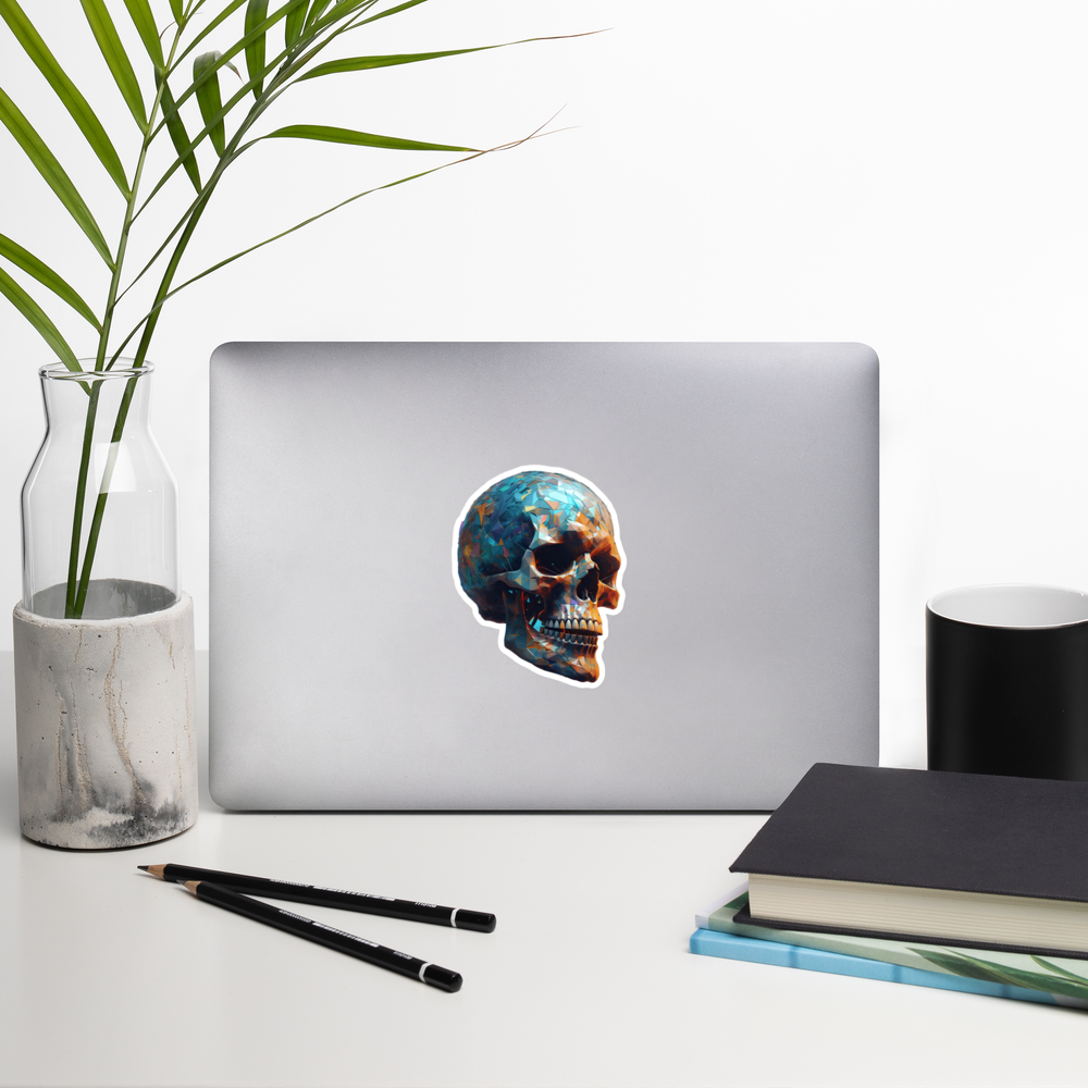 Geometric Skull Bubble-free stickers | Transform Surfaces with High-Quality stickers