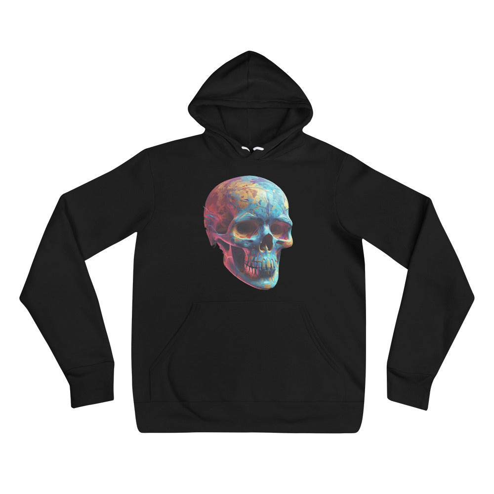 Discover Dark Aesthetics with a Psychedelic Twist in our Trippy Skull Hoodie