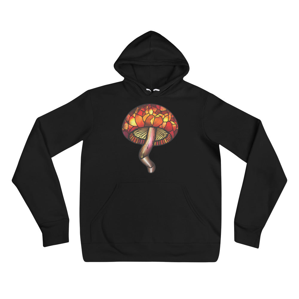 Stained-Glass Mushroom Hoodie | Wear Nature's Beauty with Fractal Zoo