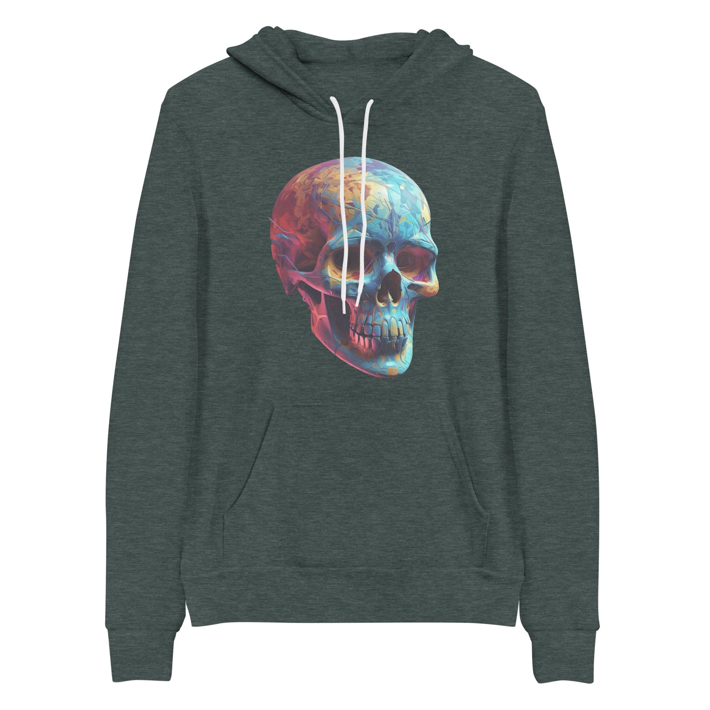 Discover Dark Aesthetics with a Psychedelic Twist in our Trippy Skull Hoodie