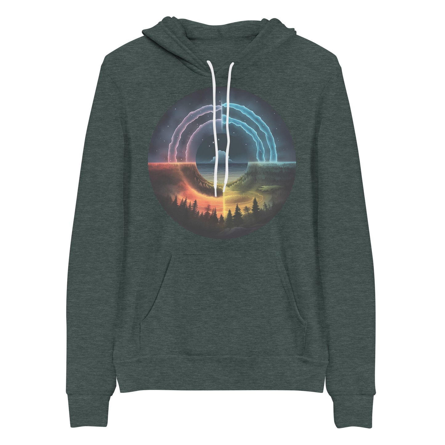 Wear Nature's Beauty | Elemental Harmony Circle Hoodie by Fractal Zoo