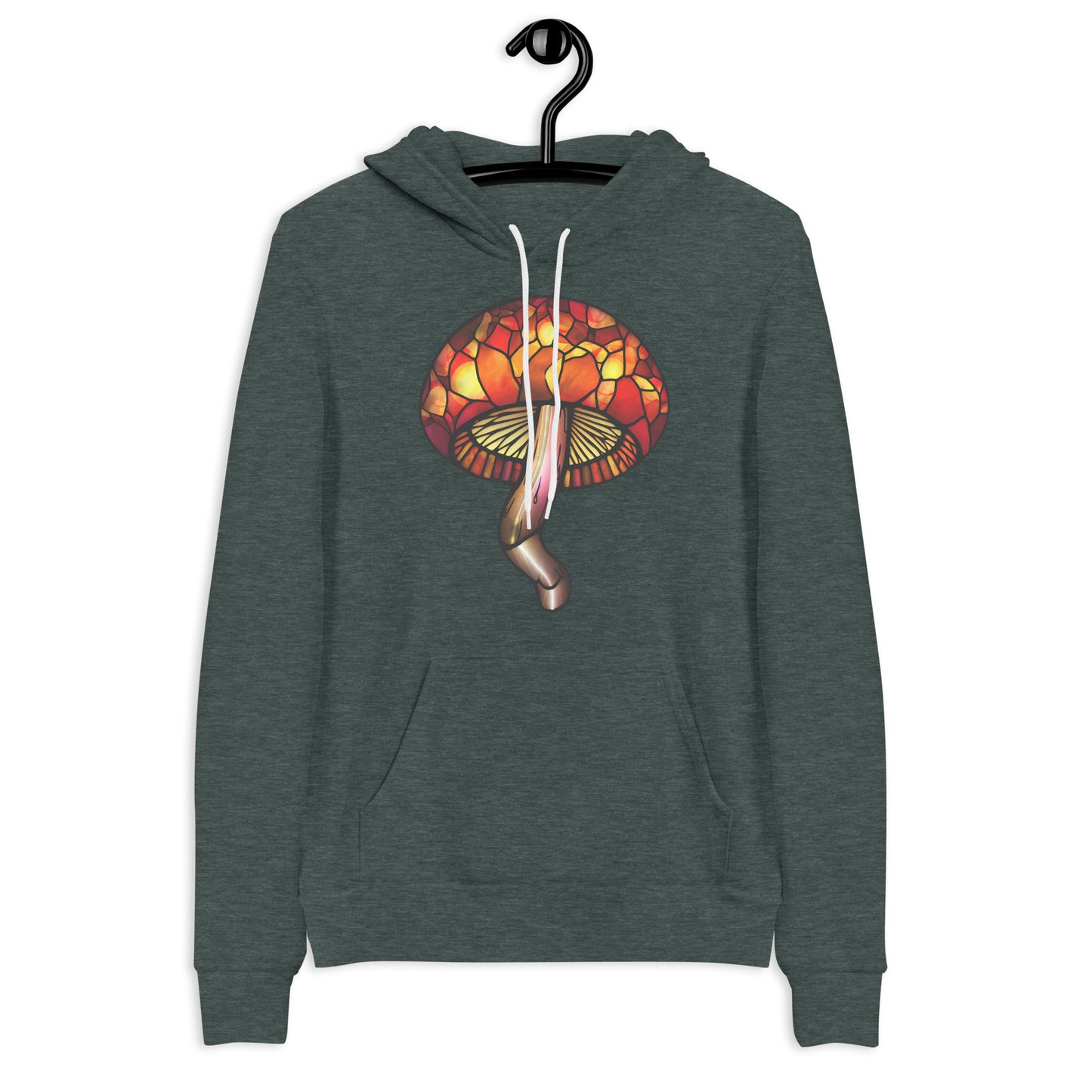 Stained-Glass Mushroom Hoodie | Wear Nature's Beauty with Fractal Zoo