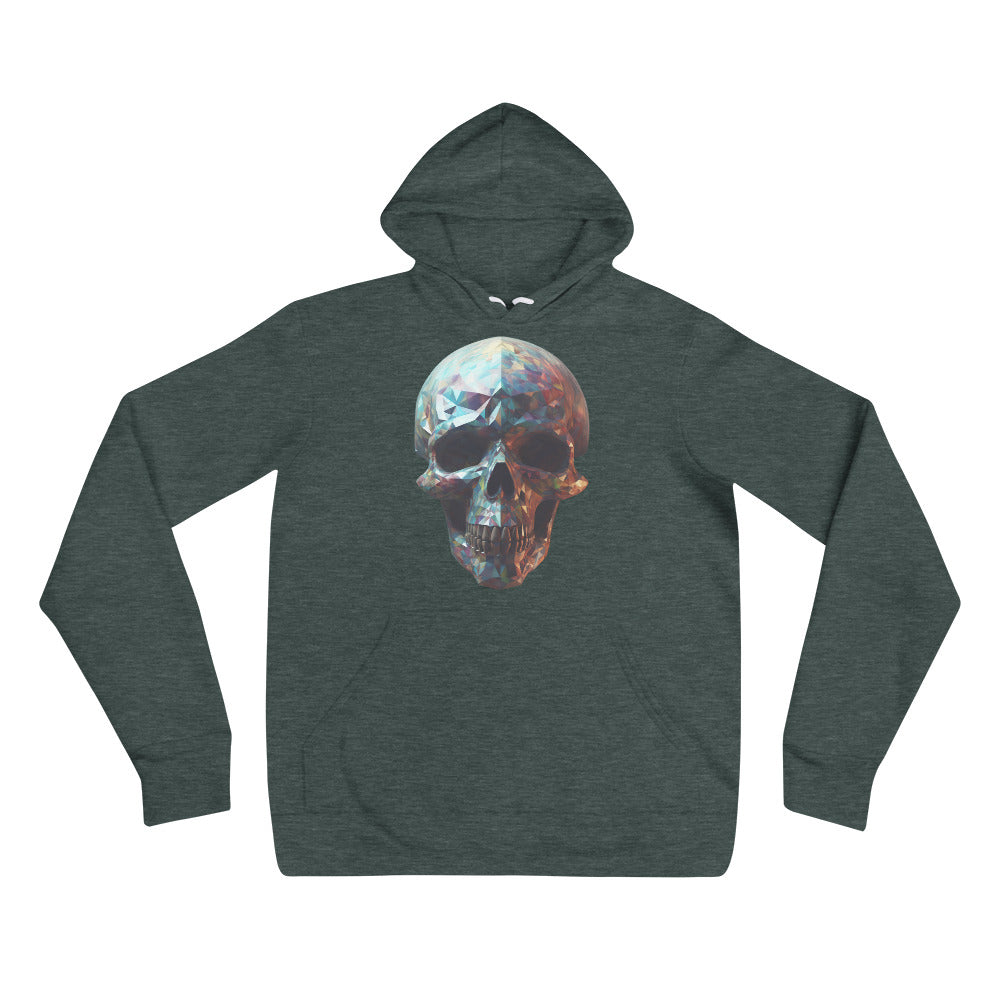 Fractal Geometric Skull Unisex Hoodie | The Perfect Fusion of Fractal Intricacy and Skeletal Allure