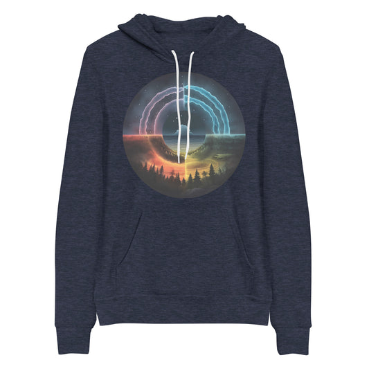 Wear Nature's Beauty | Elemental Harmony Circle Hoodie by Fractal Zoo