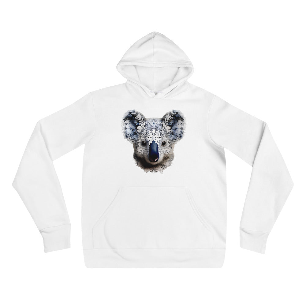 Flower Fractal Koala Unisex Hoodie | Whimsical Wildlife Fashion