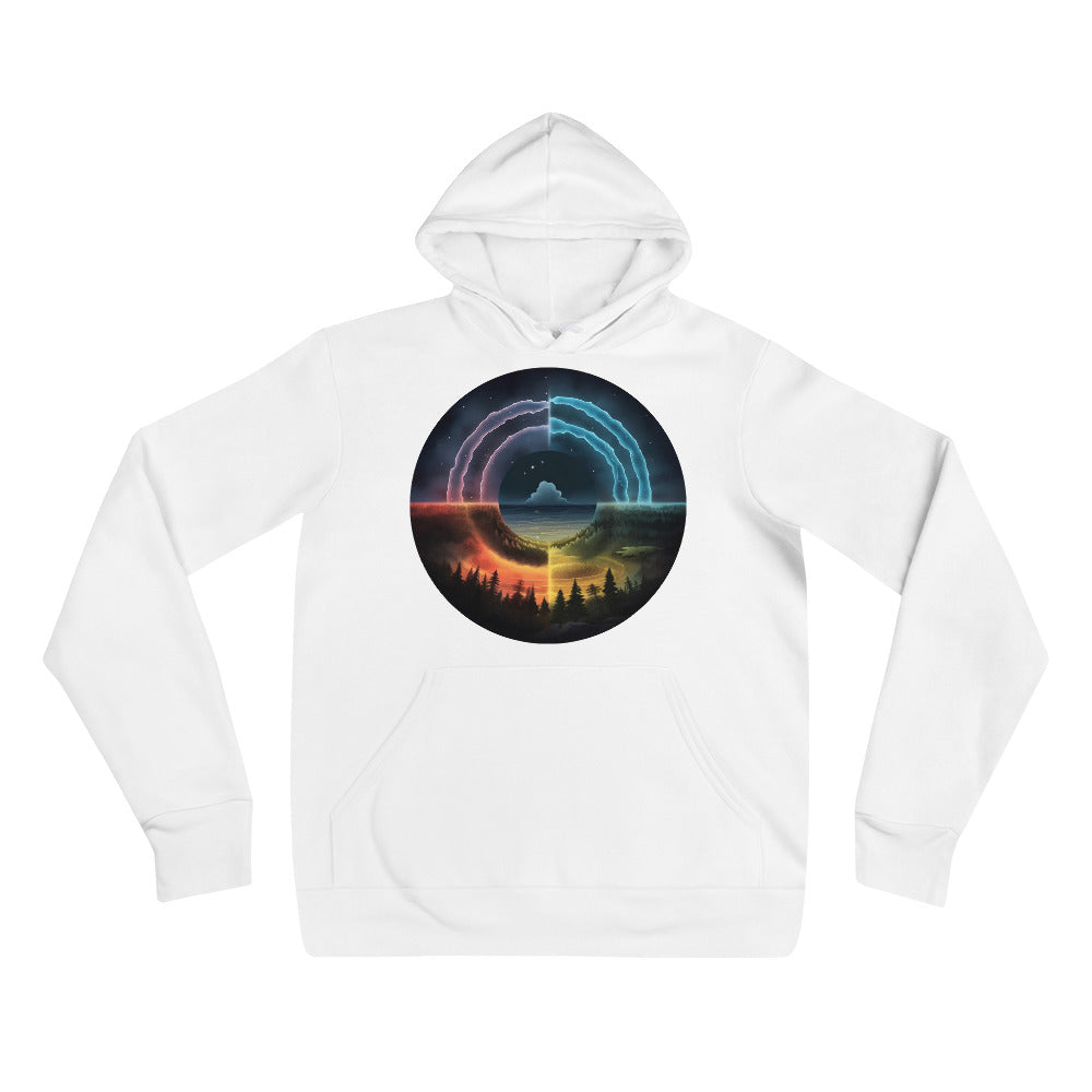 Wear Nature's Beauty | Elemental Harmony Circle Hoodie by Fractal Zoo