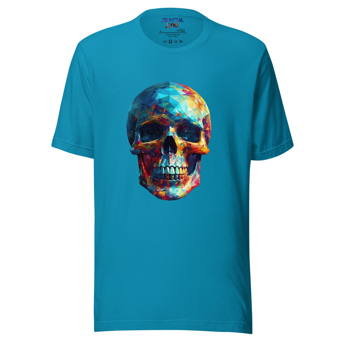 Ethereal Skullscape T-Shirt | Where Skulls and Fractals Meet to Create a Unique Design