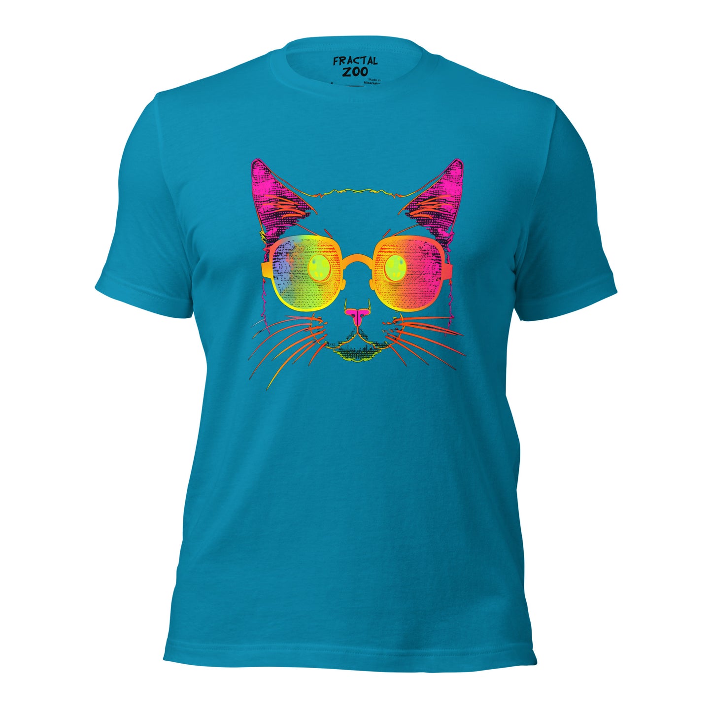 Rave in Style with Neon Kitty Spectacles Unisex T-Shirt | Neon Kitty Music Festival Vibes Tee