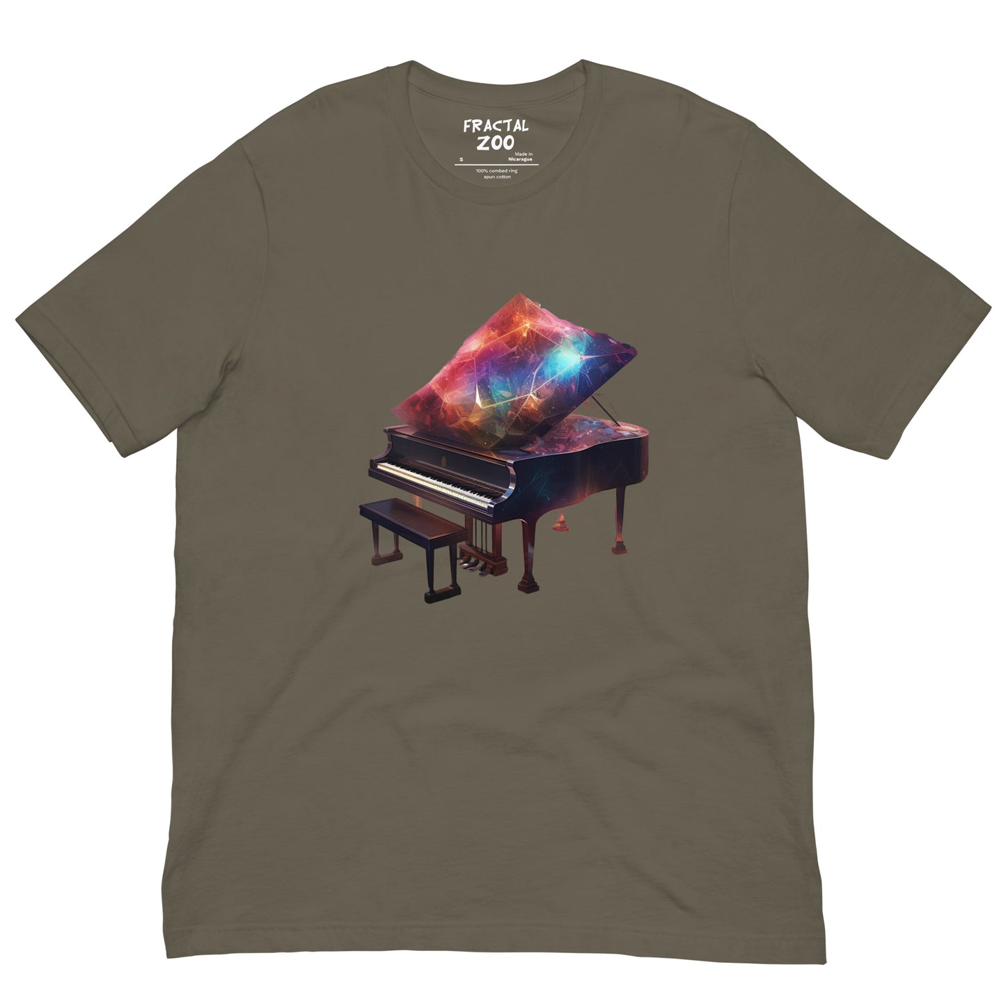 Crystal Piano T-Shirt | Musical Elegance Meets Artistry | Music & Art Unite