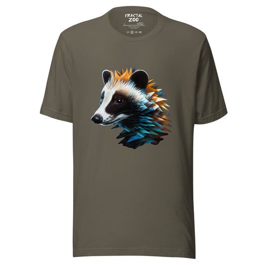 Discover Nature's Artistry with the Wild Geometry Badger Tee