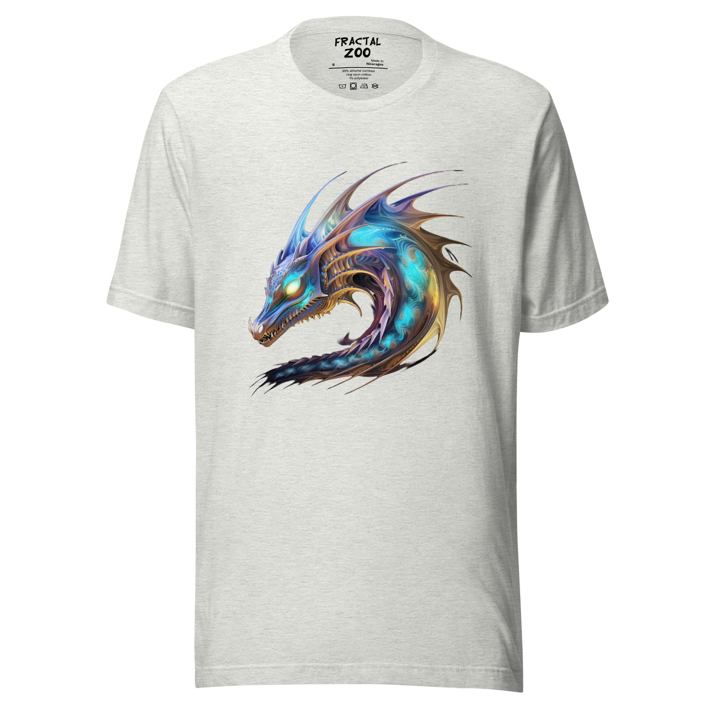 Dragon's Essence T-Shirt where Fractal Art Meets Mythical Legends