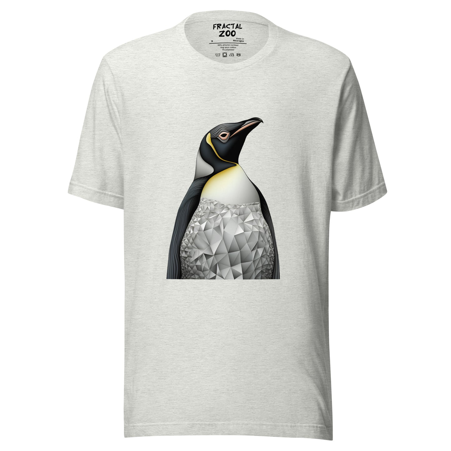 Penguin Fractal Reverie Unisex t-shirt | Artistic Precision and Antarctic Delight