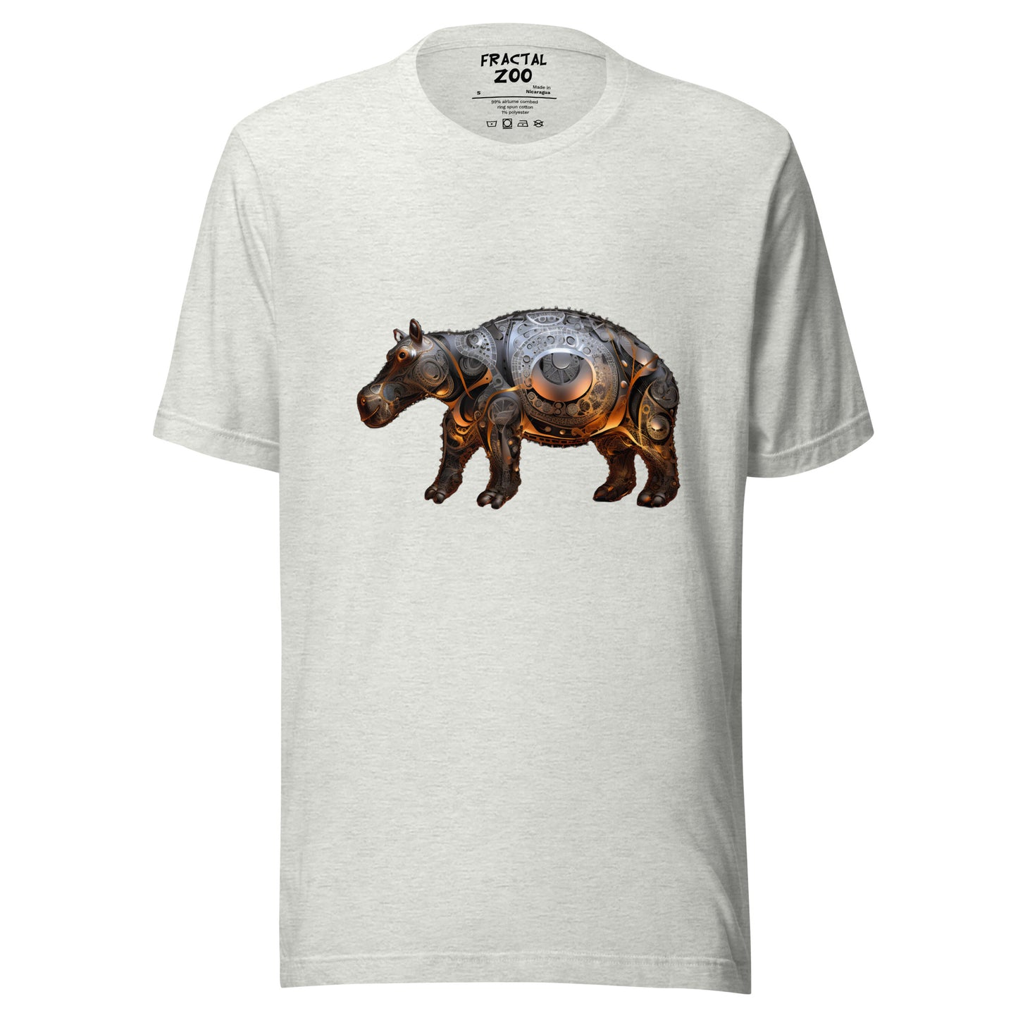 Celebrate Nature's Grandeur with Hippo Enigma Fractal Art T-Shirt