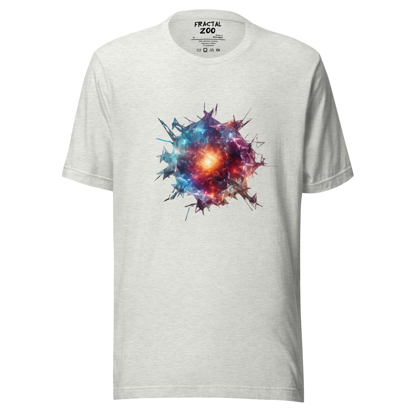 Geometric Abstract Meteor Unisex t-shirt | Ethical Style from the Cosmos