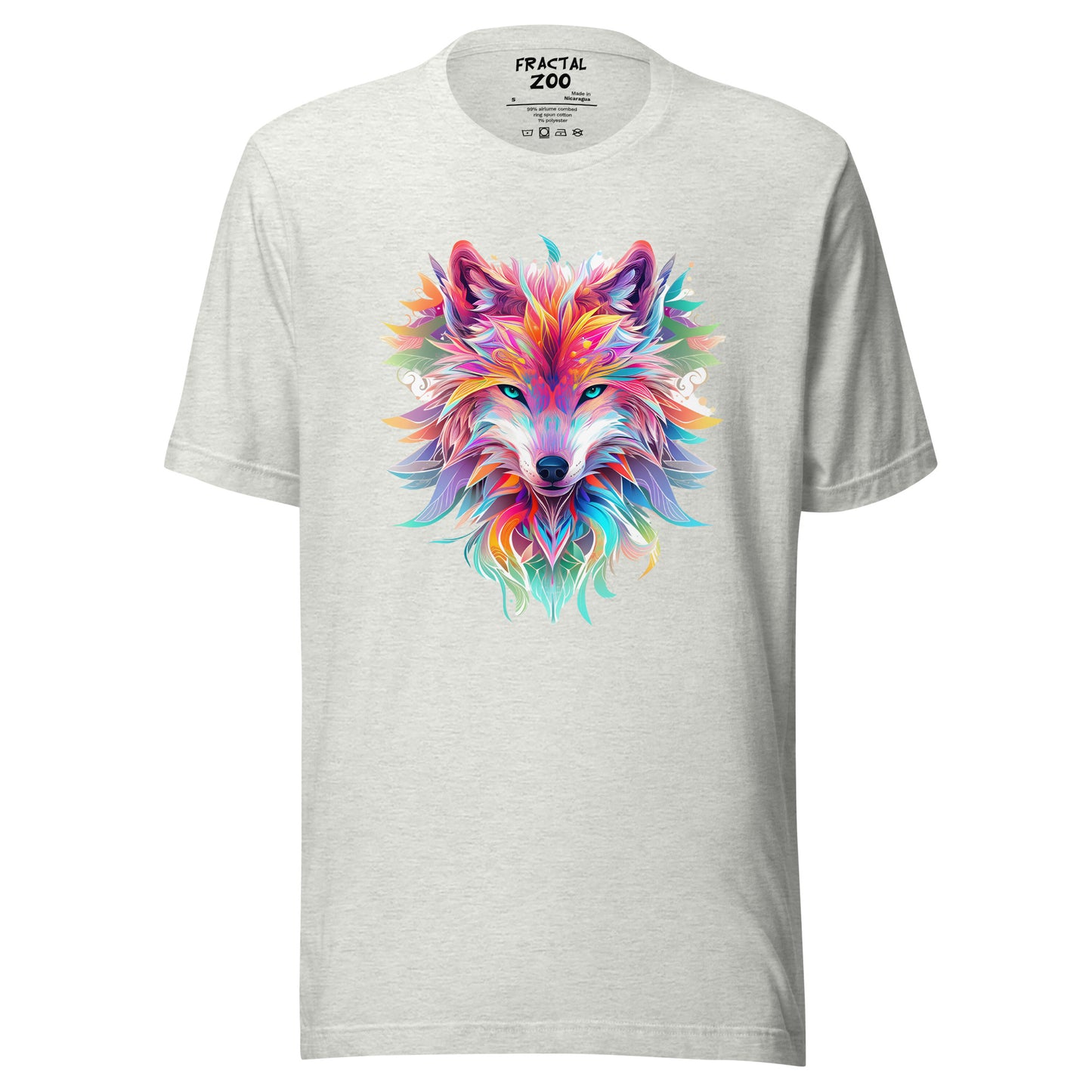 Vibrant Spirit Wolf Tee | Artistic and Sustainable T-Shirt