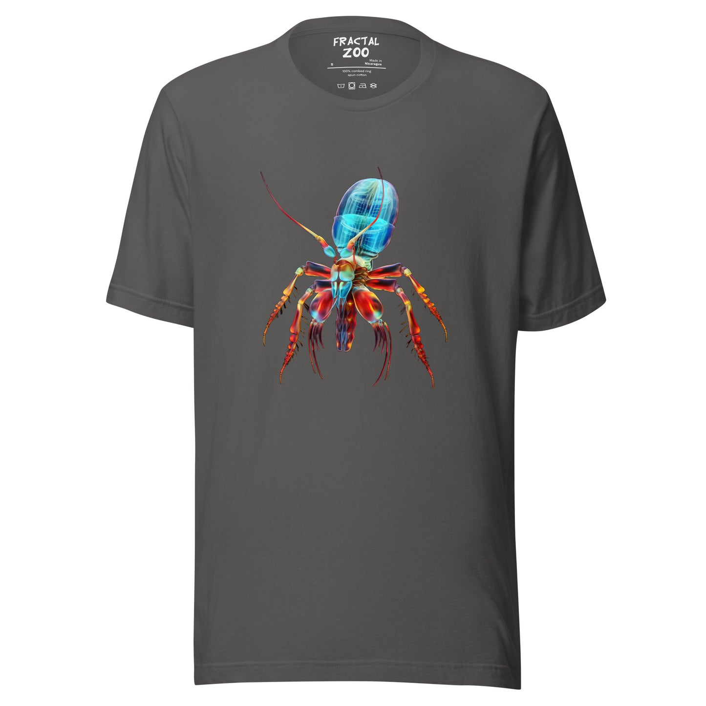 Experience Wild Style with Psychedelia Shrimp T-Shirt by Fractal Zoo