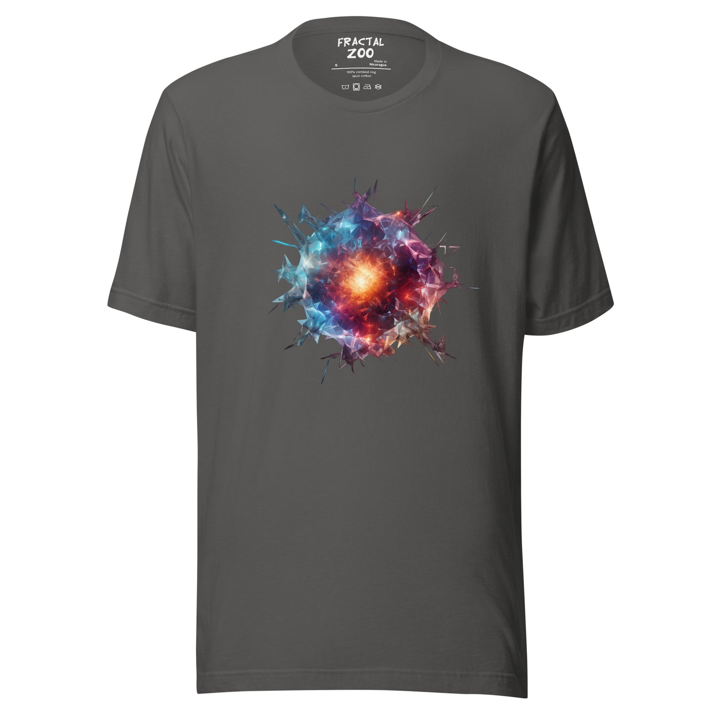 Geometric Abstract Meteor Unisex t-shirt | Ethical Style from the Cosmos