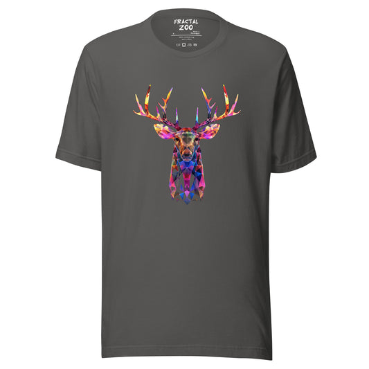 Fractal Deer Buck Unisex t-shirt | Unveil the Fusion of Nature