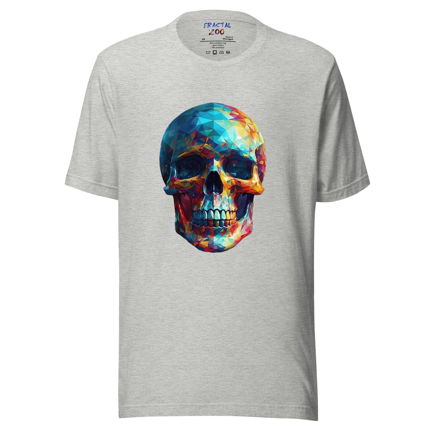 Ethereal Skullscape T-Shirt | Where Skulls and Fractals Meet to Create a Unique Design