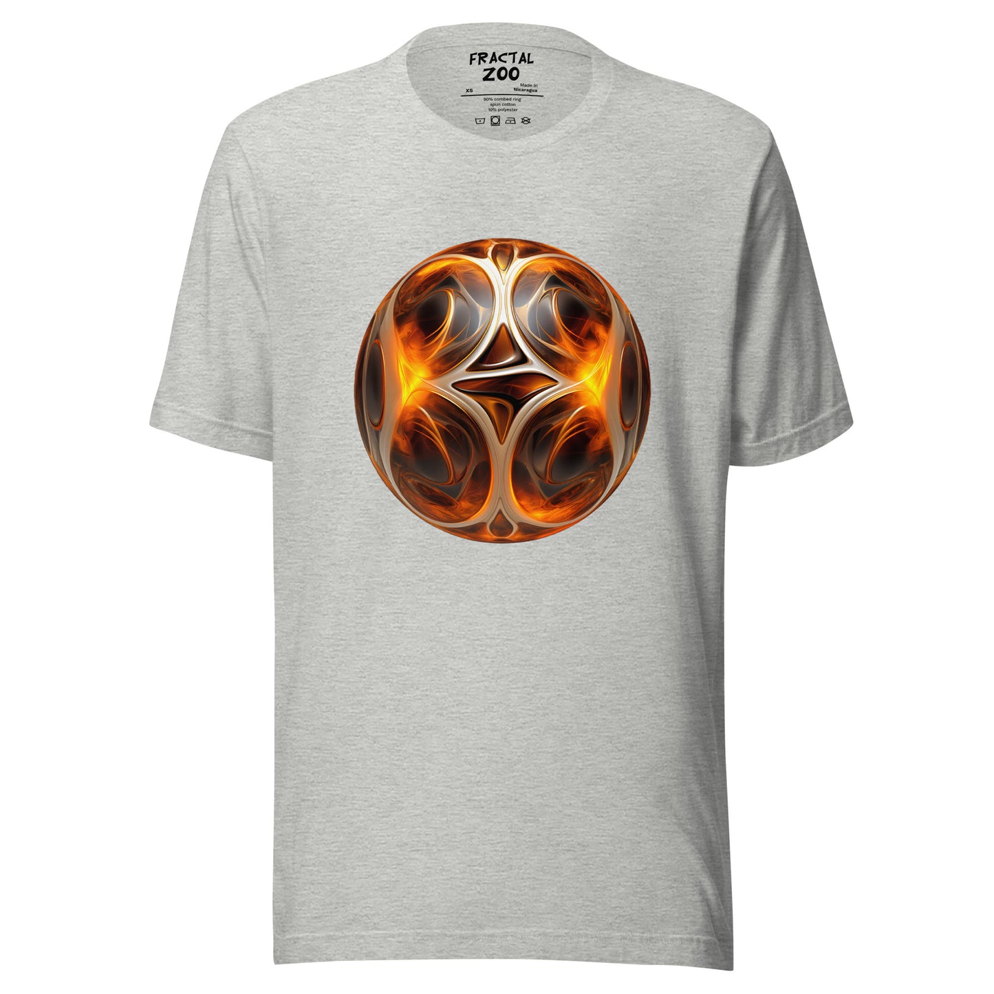 Inferno Elegance T-Shirt | Dive into the Fiery World of Fractal Artistry