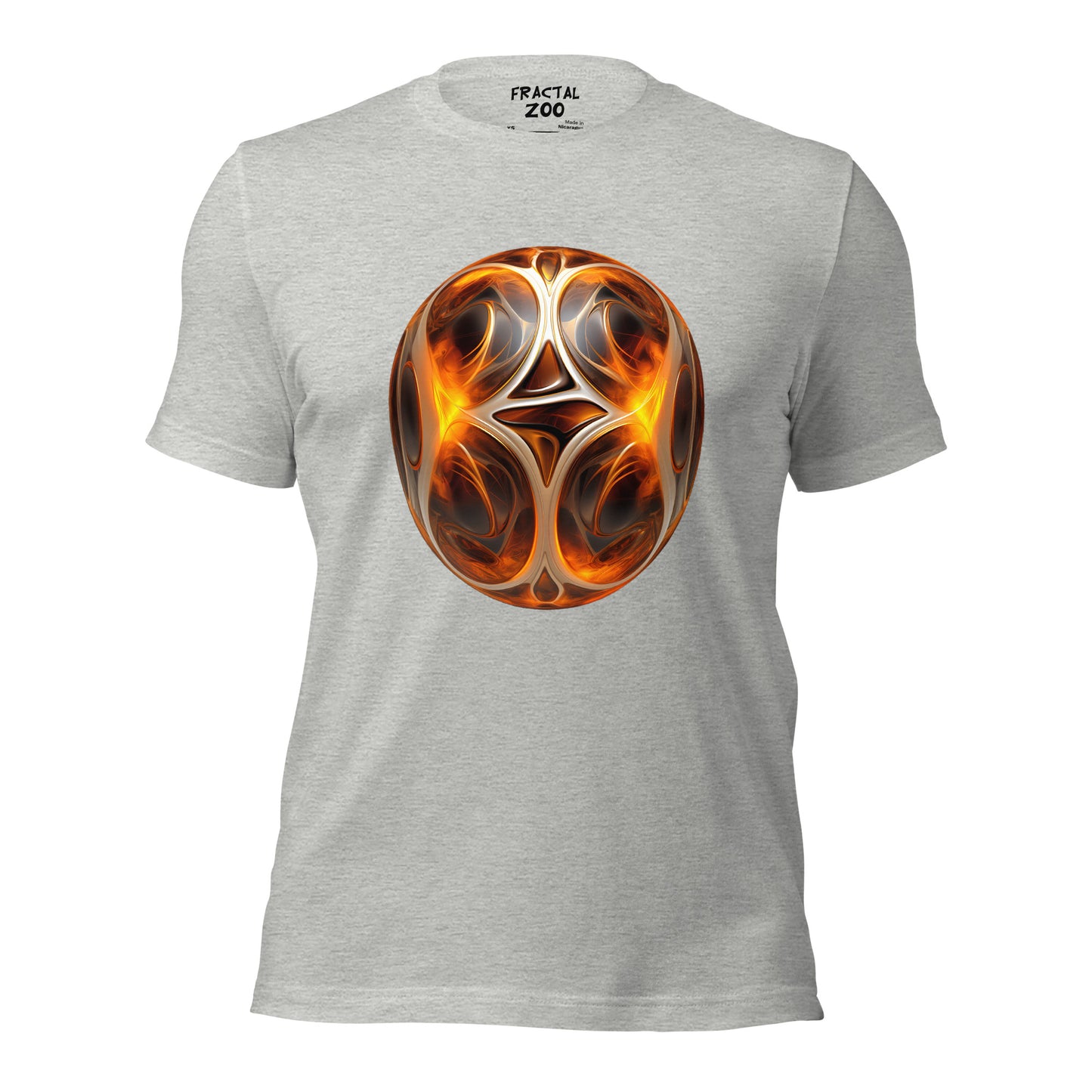 Inferno Elegance T-Shirt | Dive into the Fiery World of Fractal Artistry