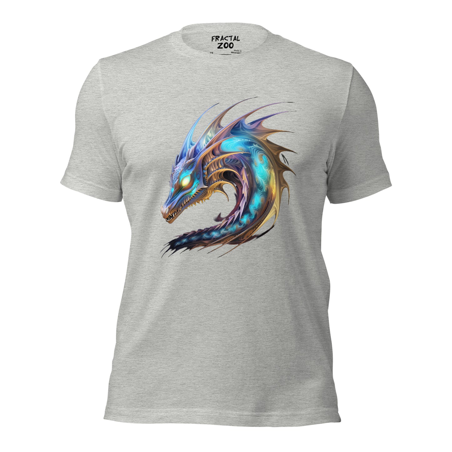 Dragon's Essence T-Shirt where Fractal Art Meets Mythical Legends