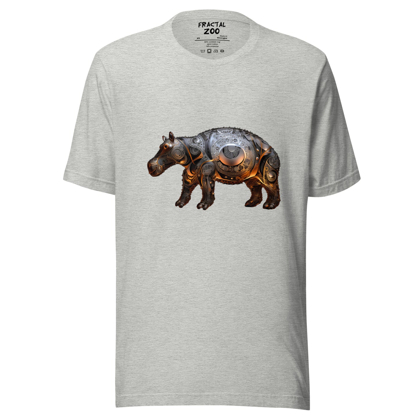 Celebrate Nature's Grandeur with Hippo Enigma Fractal Art T-Shirt