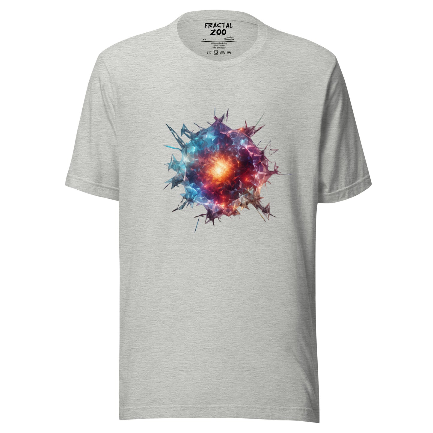 Geometric Abstract Meteor Unisex t-shirt | Ethical Style from the Cosmos