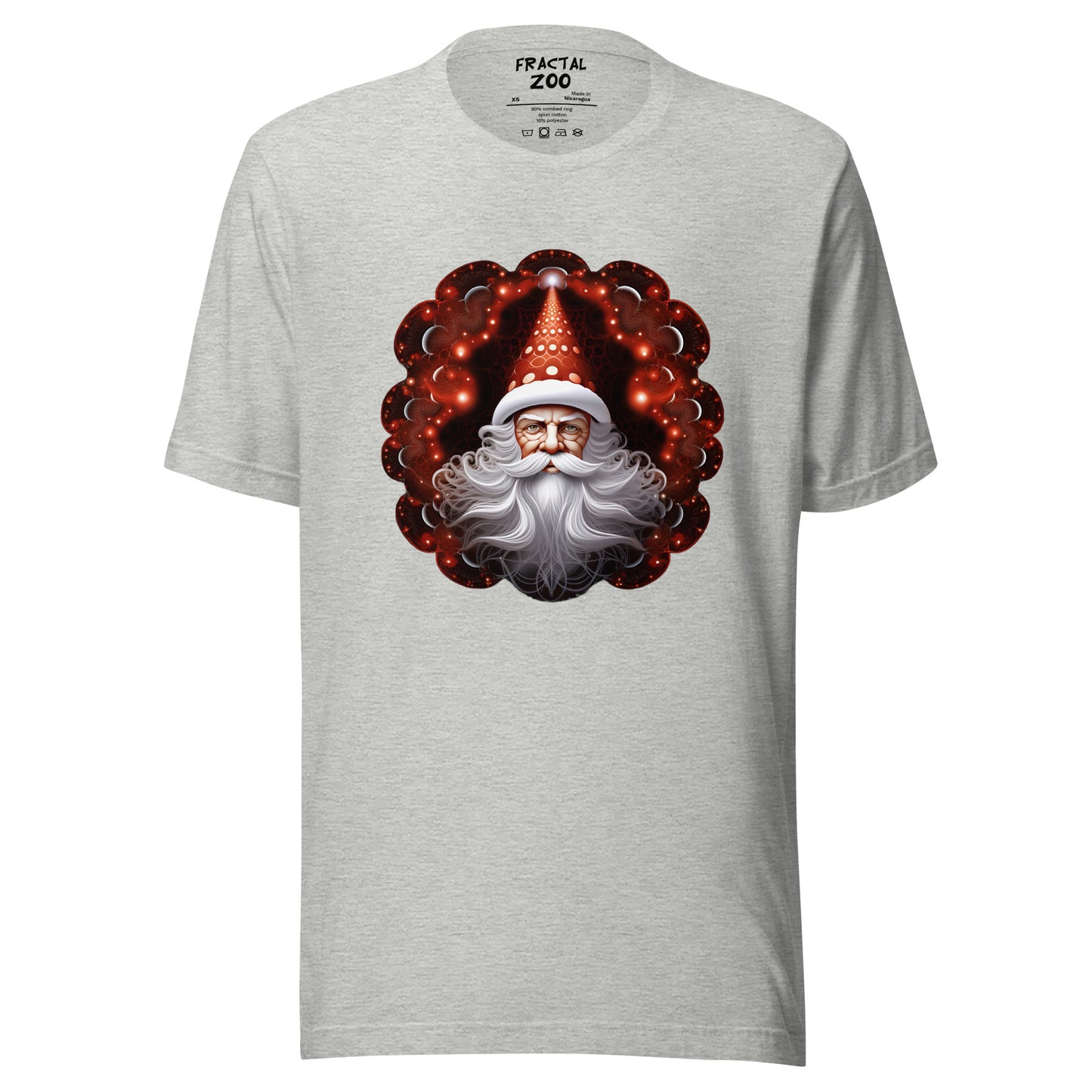 Santa's Fractal Magic  t-shirt | Feel the Christmas Holidays Magic with Fractal Tee