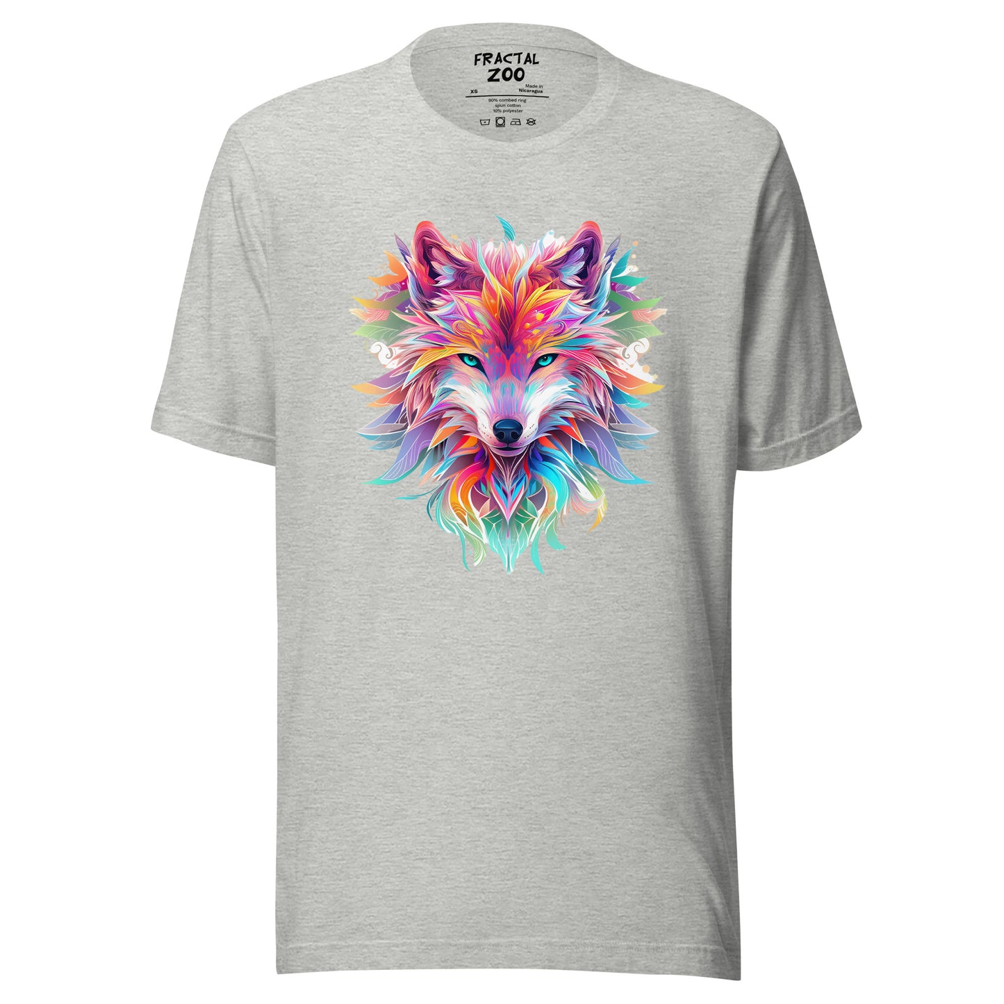 Vibrant Spirit Wolf Tee | Artistic and Sustainable T-Shirt