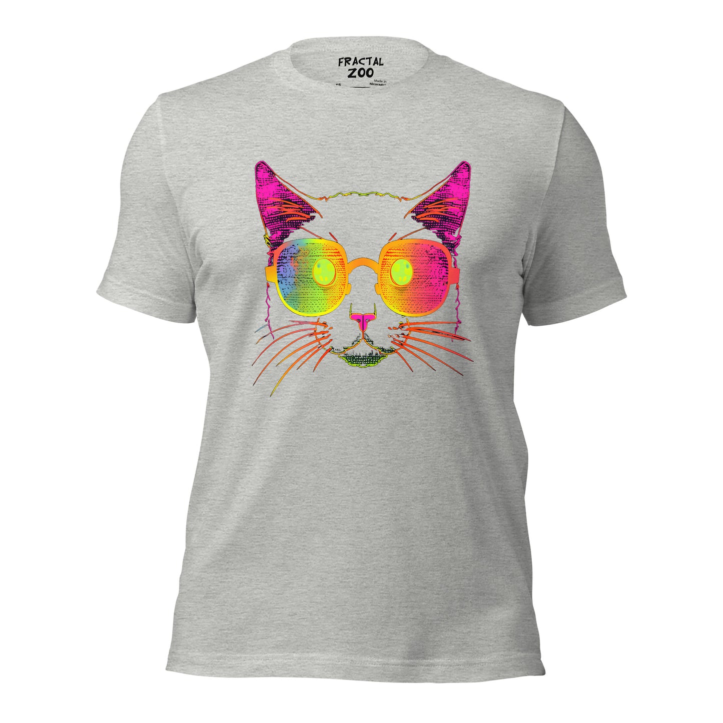 Rave in Style with Neon Kitty Spectacles Unisex T-Shirt | Neon Kitty Music Festival Vibes Tee