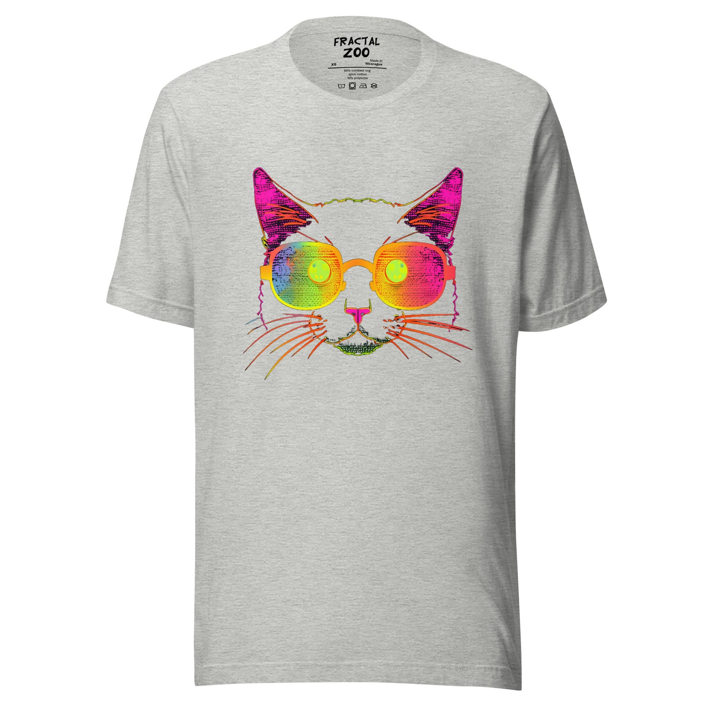 Rave in Style with Neon Kitty Spectacles Unisex T-Shirt | Neon Kitty Music Festival Vibes Tee