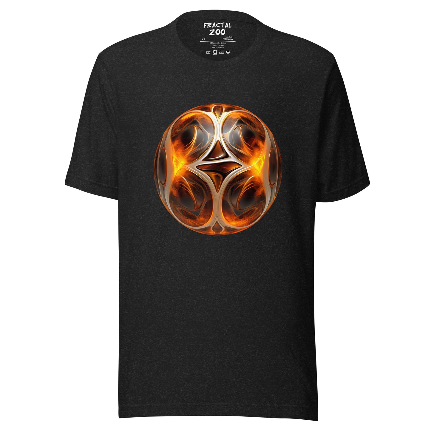 Inferno Elegance T-Shirt | Dive into the Fiery World of Fractal Artistry