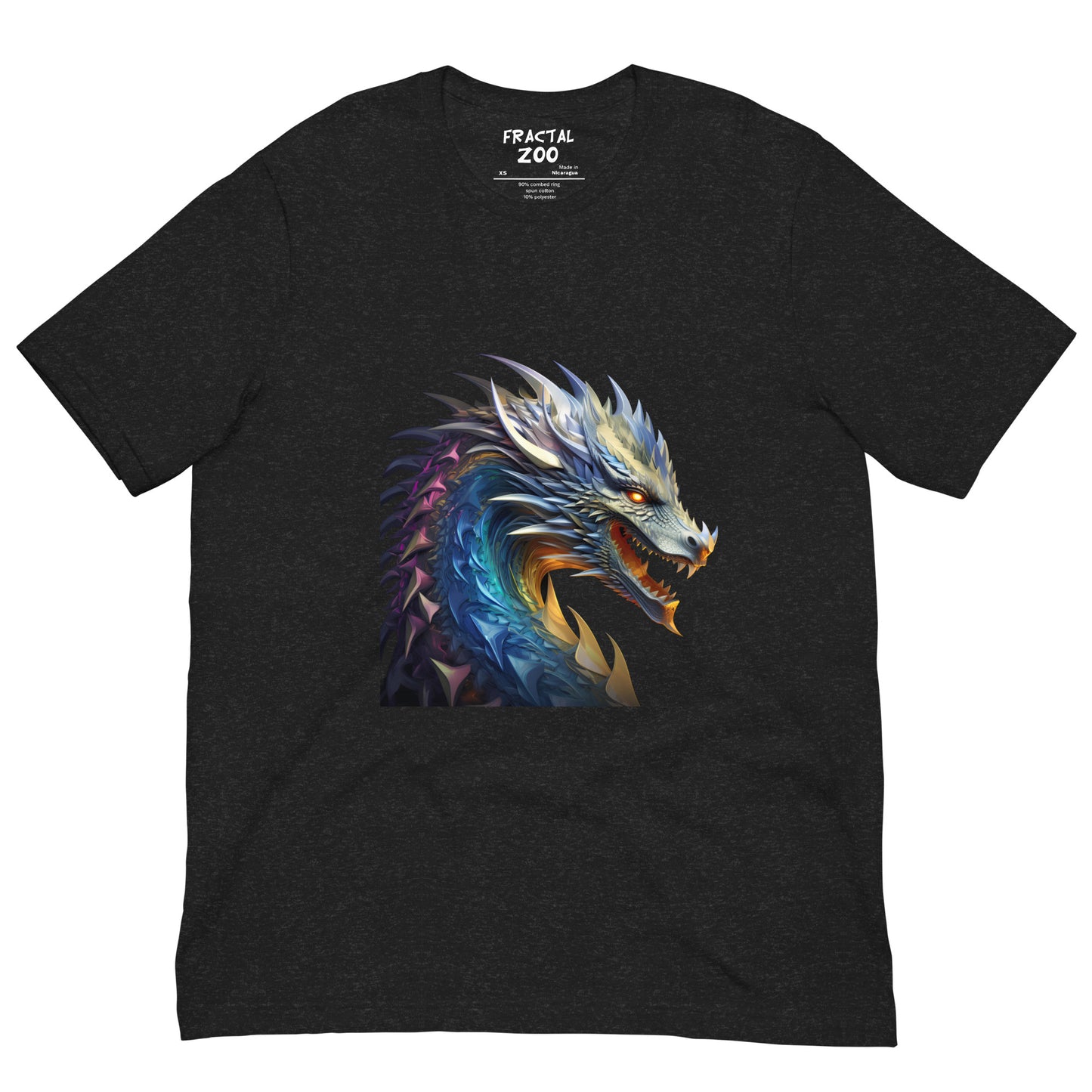 Celebrate Fantasy and Fractals with our Dragonfire Symphony Tee