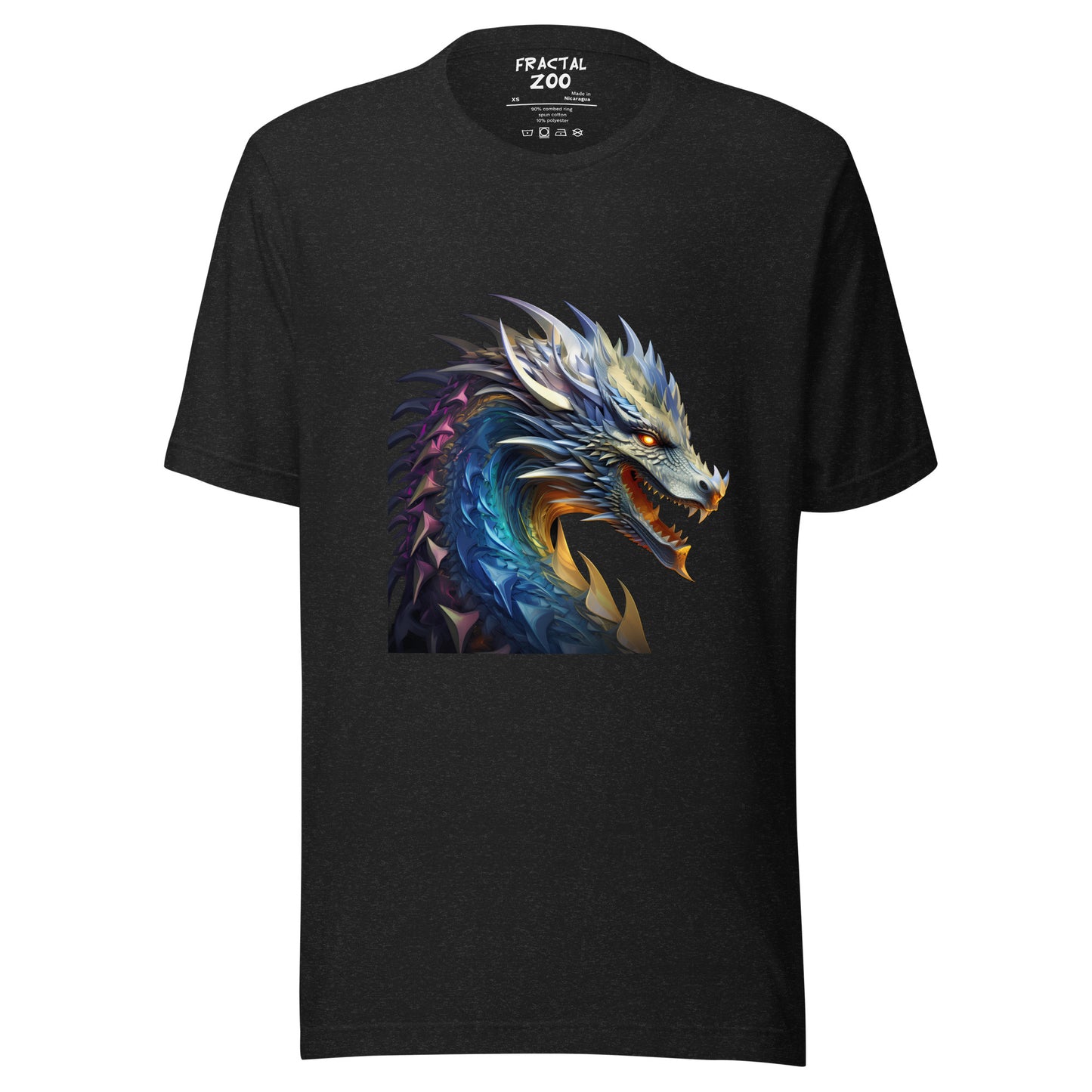 Celebrate Fantasy and Fractals with our Dragonfire Symphony Tee