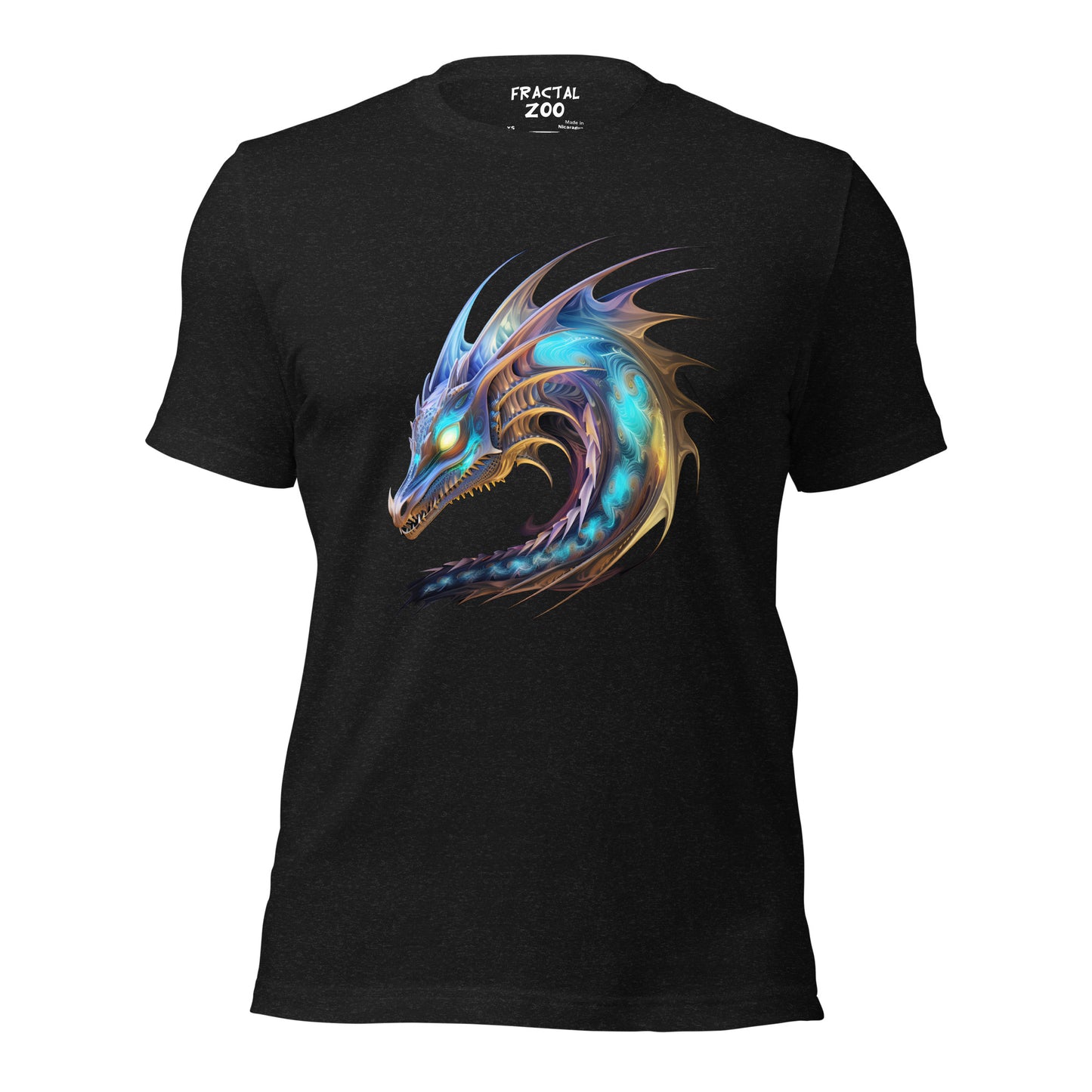 Dragon's Essence T-Shirt where Fractal Art Meets Mythical Legends