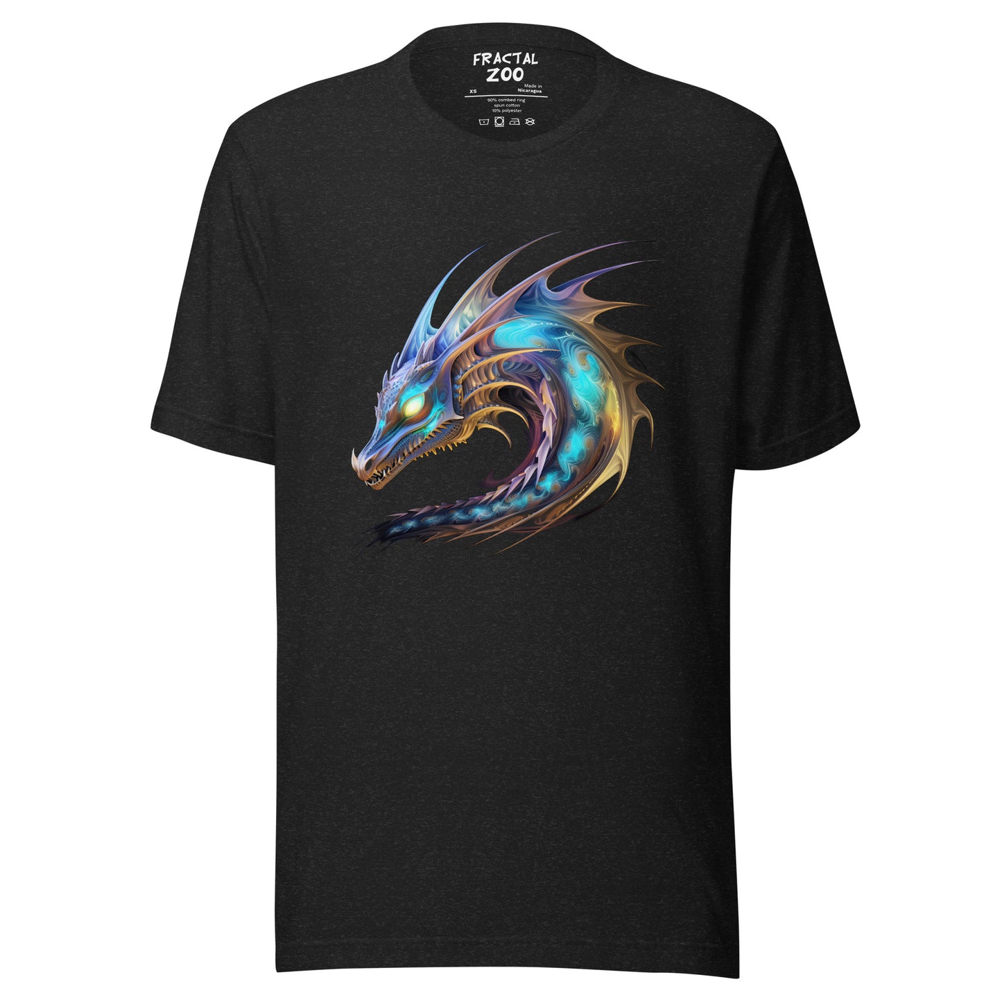 Dragon's Essence T-Shirt where Fractal Art Meets Mythical Legends