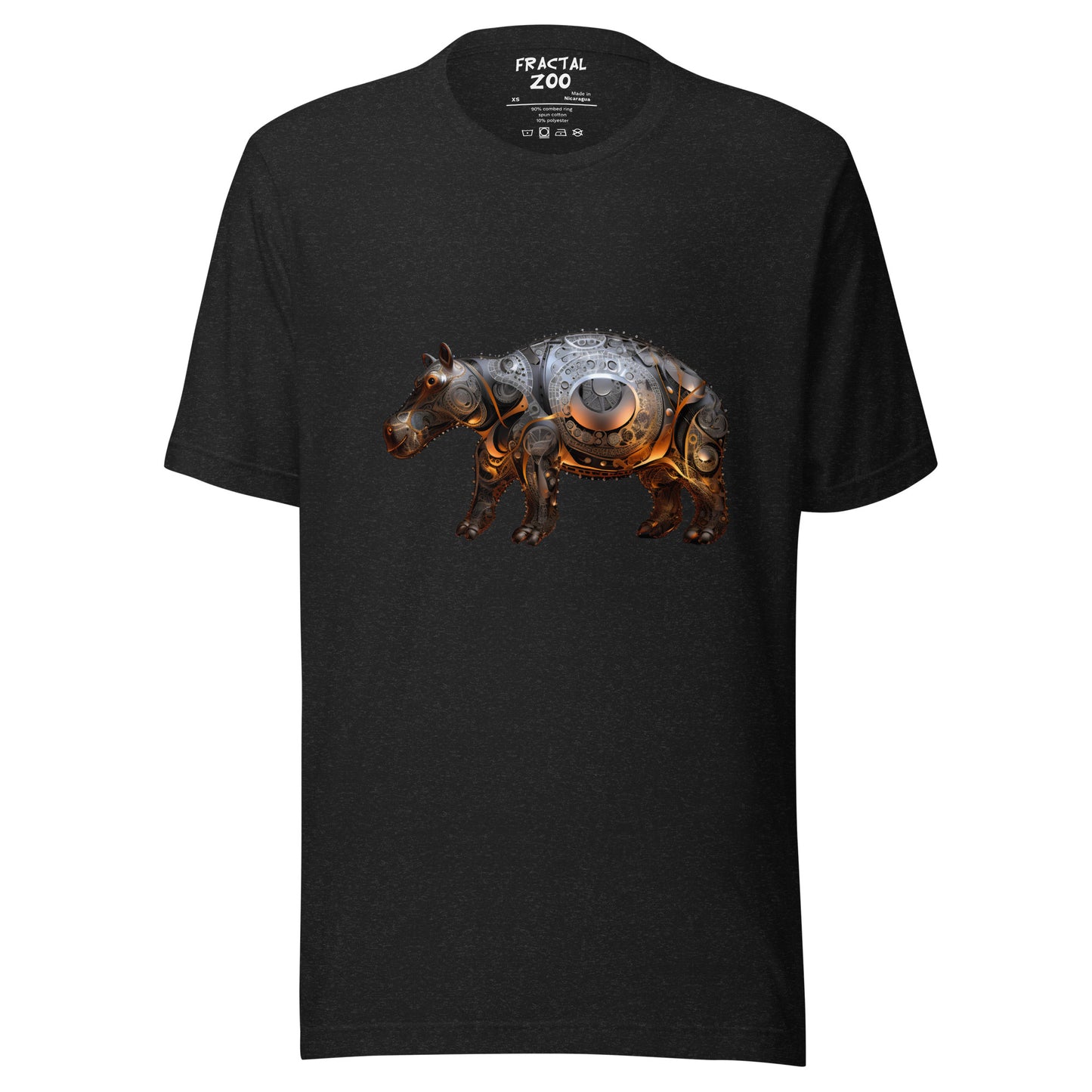 Celebrate Nature's Grandeur with Hippo Enigma Fractal Art T-Shirt