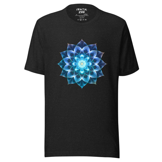 Sacred Blue Blossom Tee | Art, Geometry, and Eco-Friendly Fashion Converge