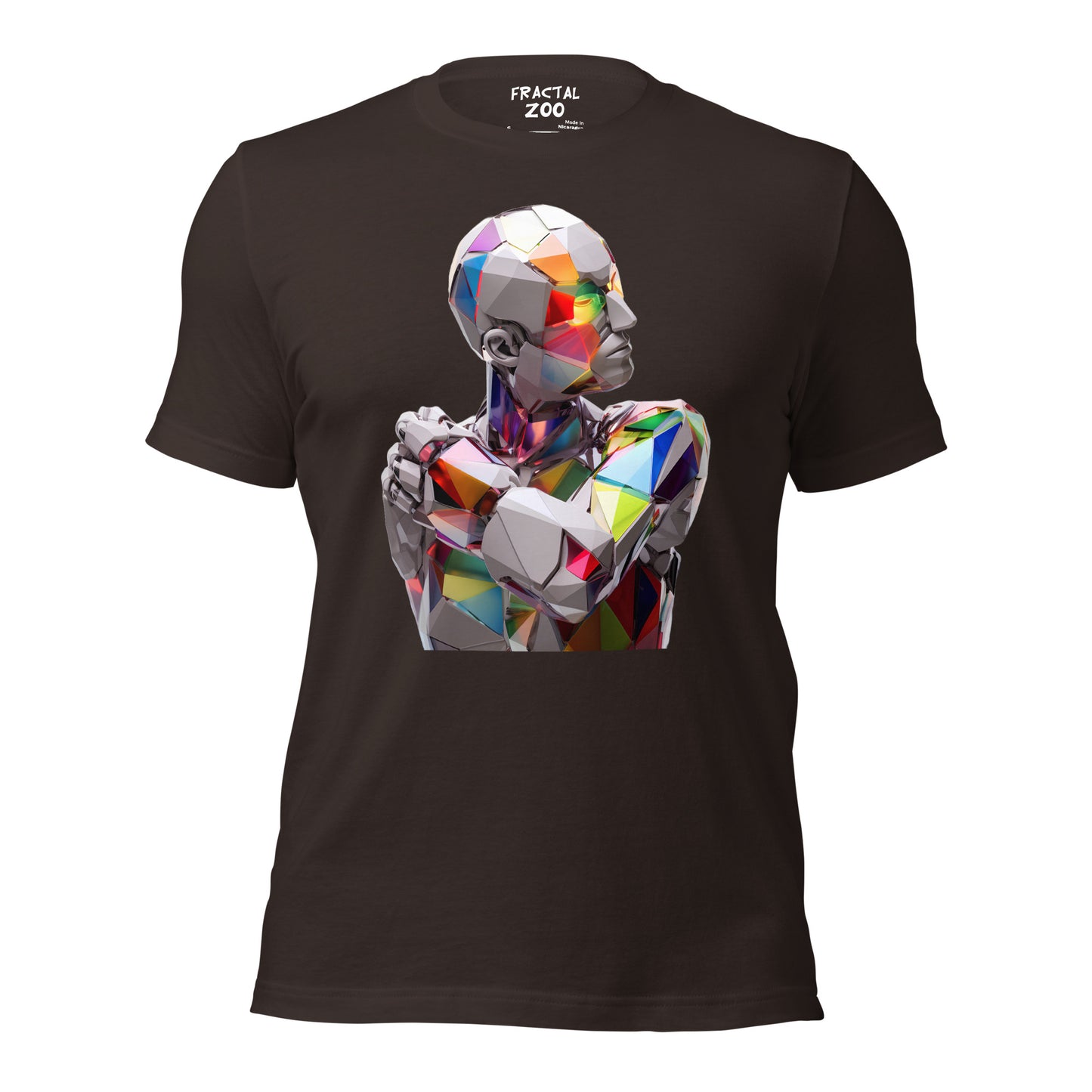 Thoughtful Android - Reflective Robot T-Shirt for Tech Enthusiasts